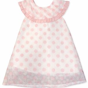 Doe A Dear Girls Pink Polka Dot & Floral Dress